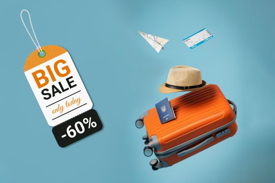 Sale with special discount on traveling