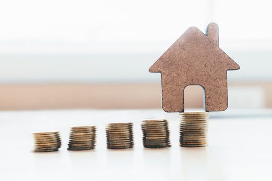Savings plans for housing,finance and banking about house concep
