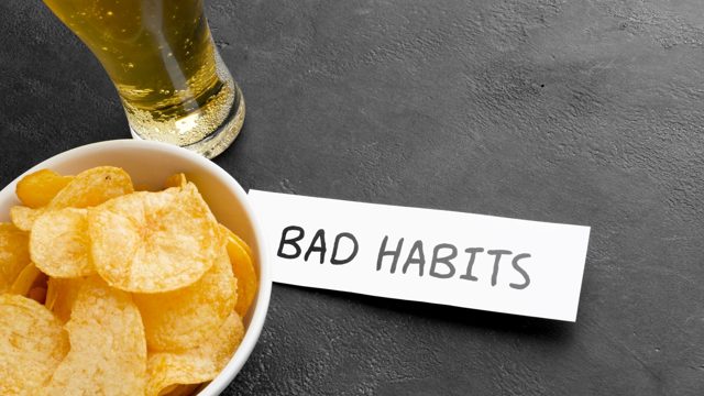 Beer and chips bad habits