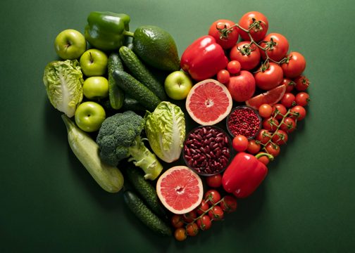 Real food pyramid assortment still life