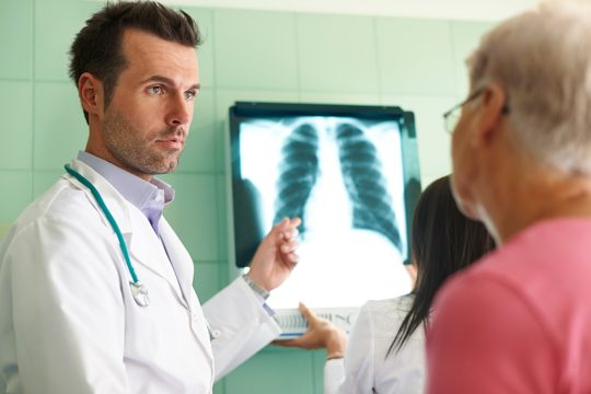 Analyzing x-ray image in the hospital
